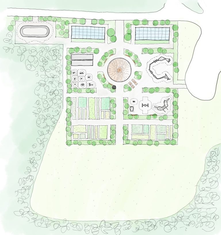 Ritning Av Pilgrimsbyn I Borgsjö